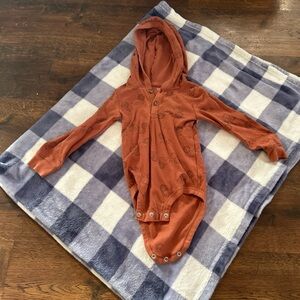 Carter's Terracotta Hooded Baby Onesie